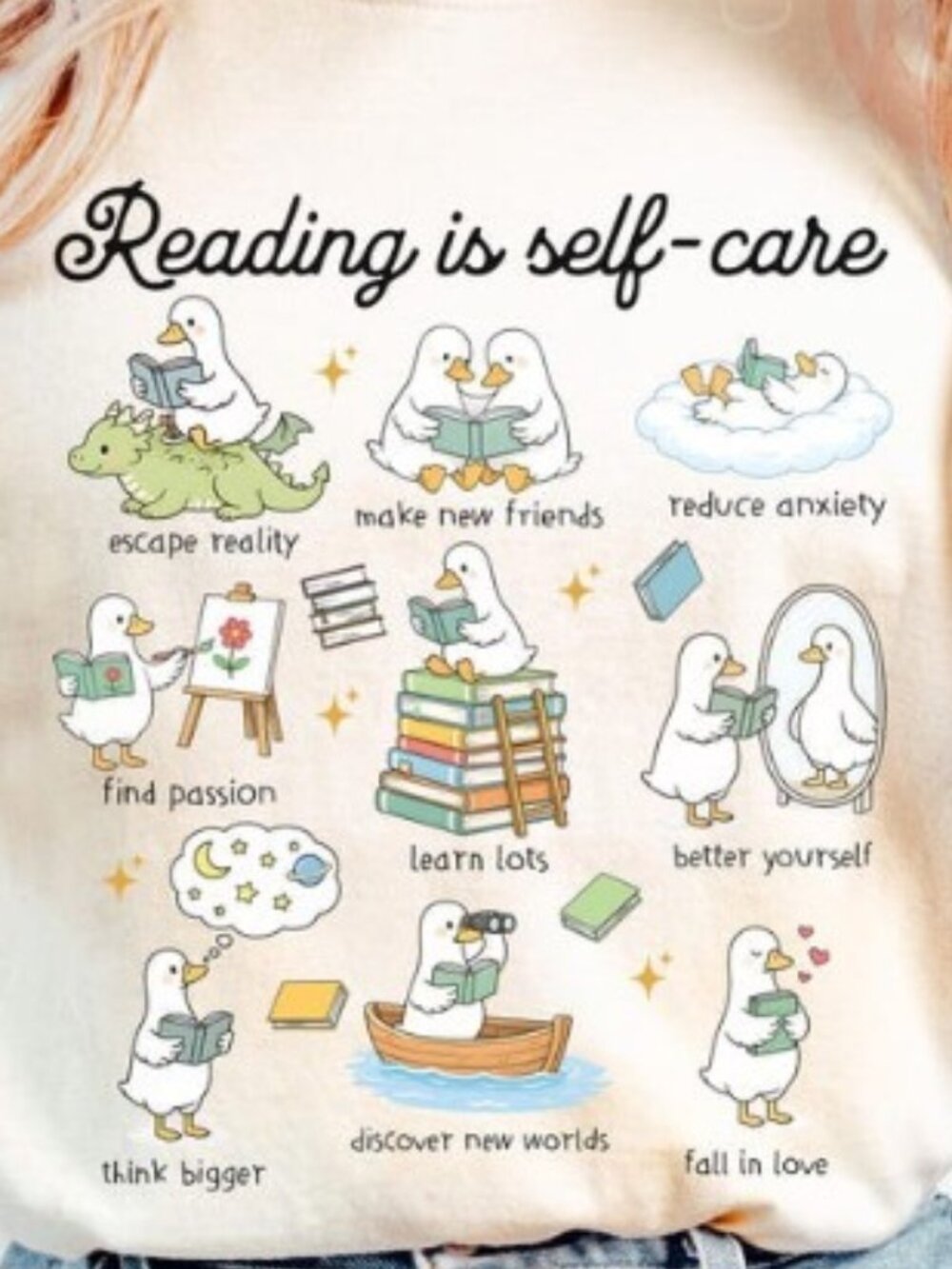 Reading Is Self Care Shirt, Teacher Reading Shirt - Picture 2 of 4